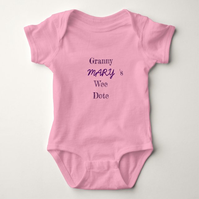 Personalised Granny Baby Baby Bodysuit (Front)