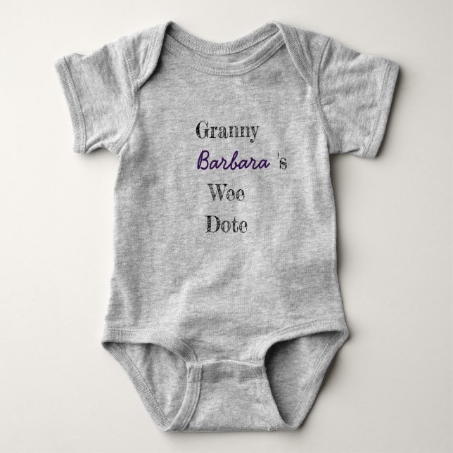 Personalised Granny Baby Bodysuit (Front)