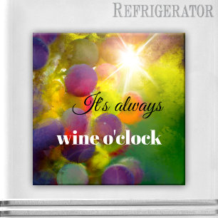 Personalised Grapes Wine Lover Fine Art Magnet