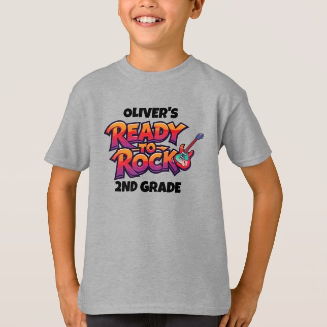 Personalised Graphic Kid T-shirt - Back To School (Front)