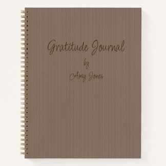Personalised Gratitude Journal Brown