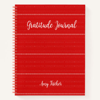 Personalised Gratitude Journal in Red Colour