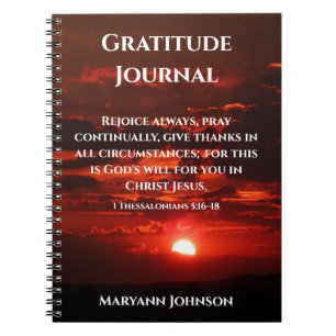 Personalised Gratitude Journal with Sunset