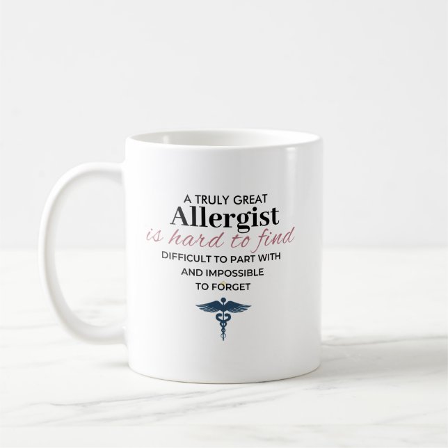 Personalised Great Allergist Quote Coffee Mug (Left)