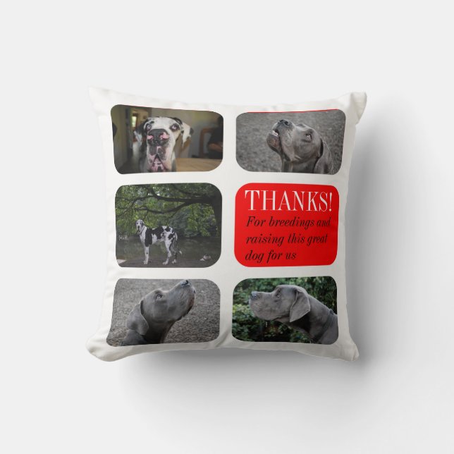 Personalised Great Dane Gift  Cushion (Front)
