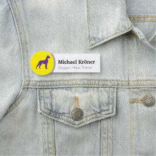 Personalised Great Dane Line Art Name Tags