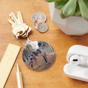 Personalised Great Dane – Minimalist Key Ring