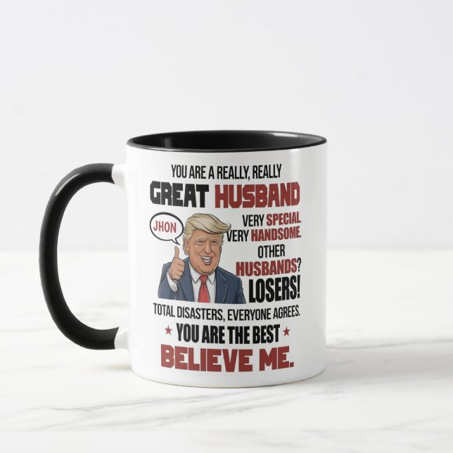 Personalised Great Husband Mug | Custom Name (Left)