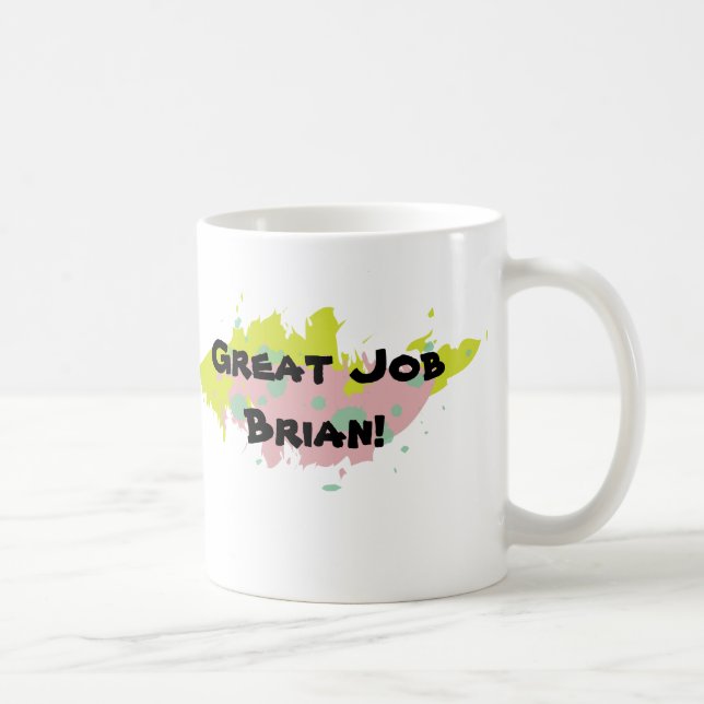 Personalised Great Job Mug (Colour Scheme 3) (Right)