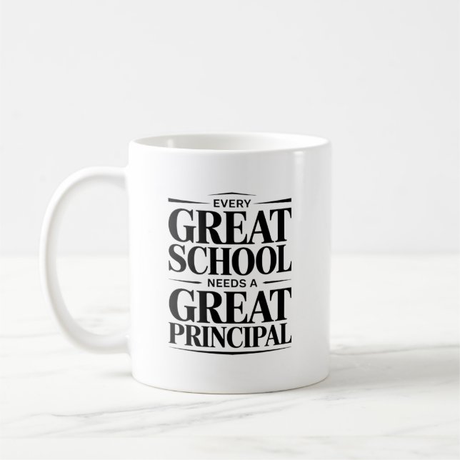 Personalised Great Principal Appreciation Gift Coffee Mug (Left)