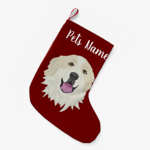 Personalised Great Pyrenees-Badger Marking Small Christmas Stocking