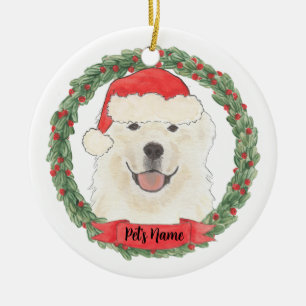 Personalised Great Pyrenees Ceramic Tree Decoration