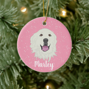 Personalised Great Pyrenees Ceramic Tree Decoration