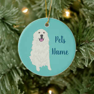 Personalised Great Pyrenees Ceramic Tree Decoration