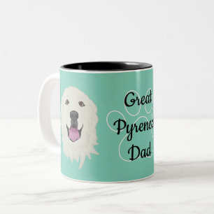 Personalised Great Pyrenees Dad/Mum Two-Tone Coffee Mug