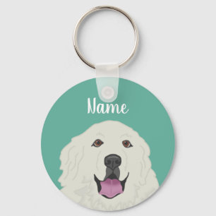 Personalised Great Pyrenees Key Ring