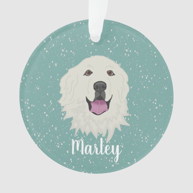 Personalised Great Pyrenees Ornament (Front)