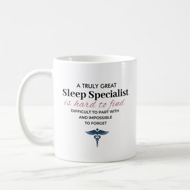 Personalised Great Sleep Specialist Quote Coffee Mug (Left)