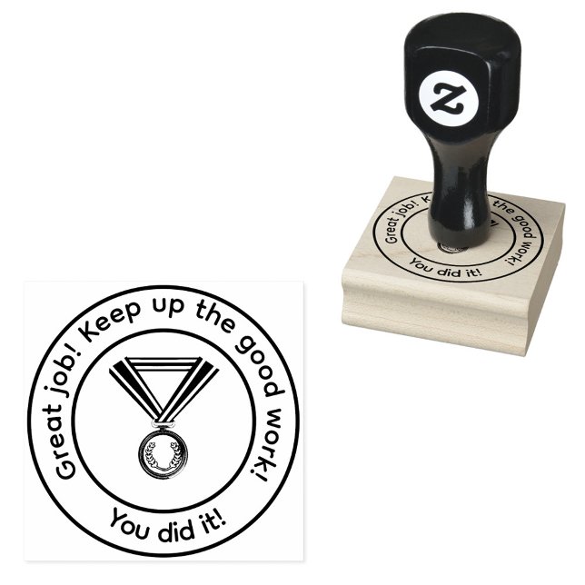 Personalised Great Work Teacher Rubber Stamp (Creator Uploaded)