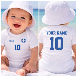 Personalised Greece Baby Bodysuit