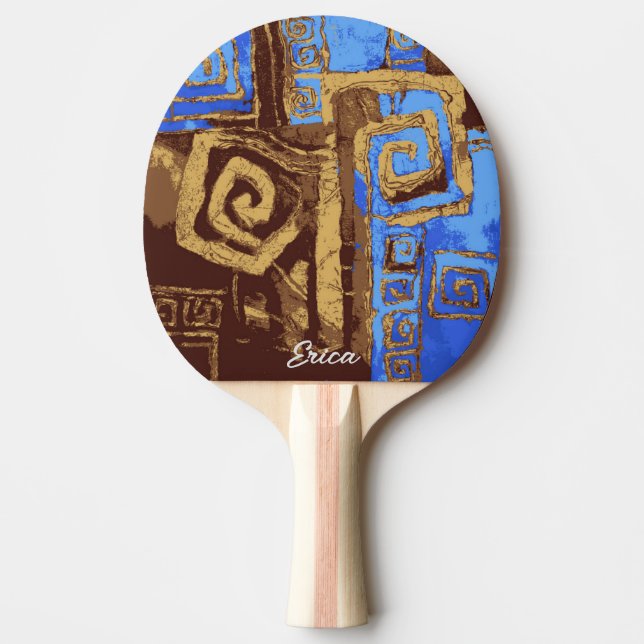 Personalised Greece Gift Ping Pong Paddle (Front)