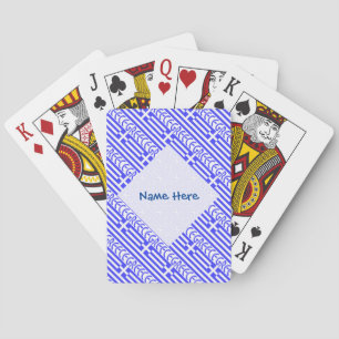 Personalised Greek Flag Tiled Playing Cards