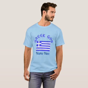 Personalised Greek God Flag Men's Heritage T-Shirt