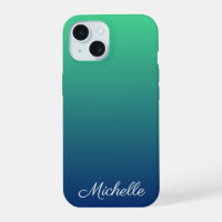 Personalised green and blue ombre
