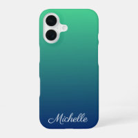Personalised green and blue ombre