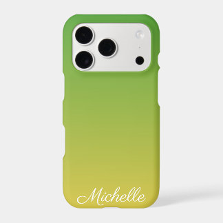 Personalised green and yellow ombre