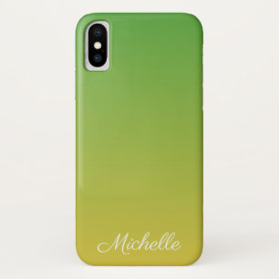 Personalised green and yellow ombre Case-Mate iPhone case