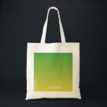 Personalised green and yellow ombre tote bag<br><div class="desc">Personalised green and yellow ombre</div>