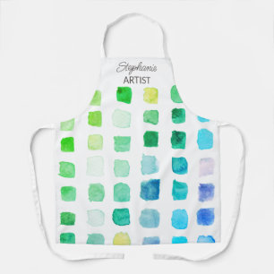 Personalised Green Artist Apron