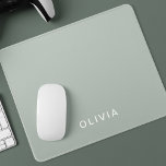 Personalised Green Ash Colour Custom  Mouse Pad<br><div class="desc">Enhance your workspace with this personalised green ash colour custom mouse pad. Featuring a sleek and modern green ash tone, this mouse pad is perfect for those who want to combine style and functionality. The soft yet durable surface allows for smooth mouse movements, making it ideal for both work and...</div>