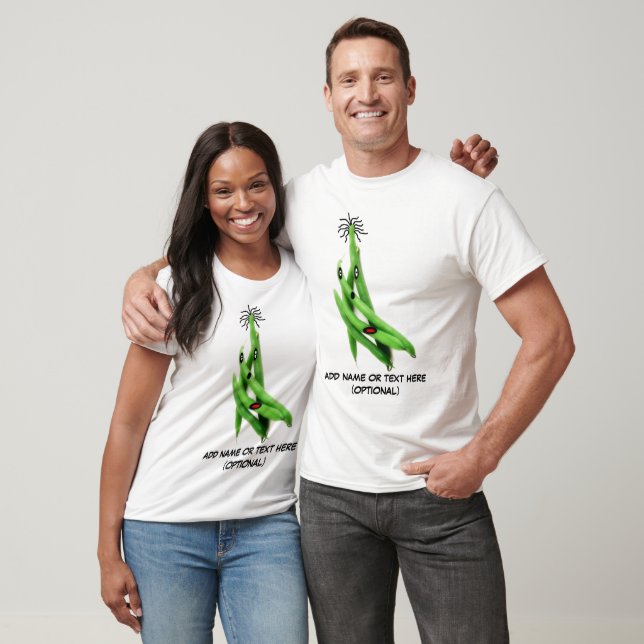 Personalised Green Bean Cartoon T-Shirt (Unisex)