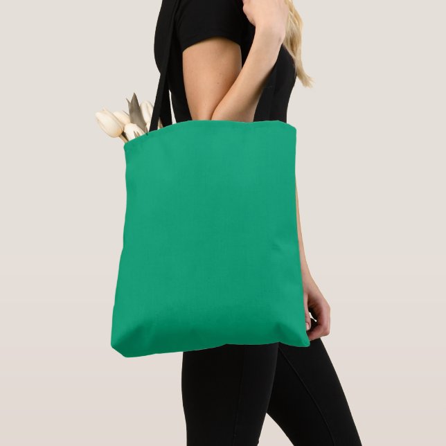 Personalised Green Blue Tote – Full Print Coverage Bag (Close Up)