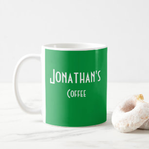 Personalised Green Coffee Mug
