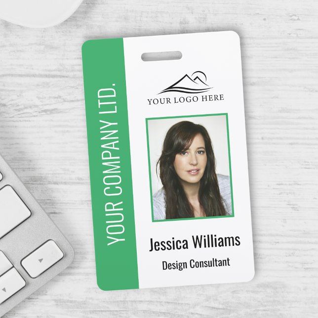 Personalised Green Corporate Employee Security ID ID Badge (Creator Uploaded)