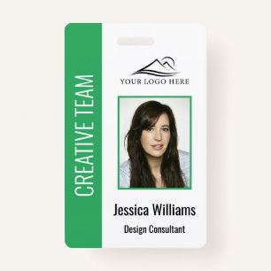Personalised Green Corporate Employee Security ID ID Badge