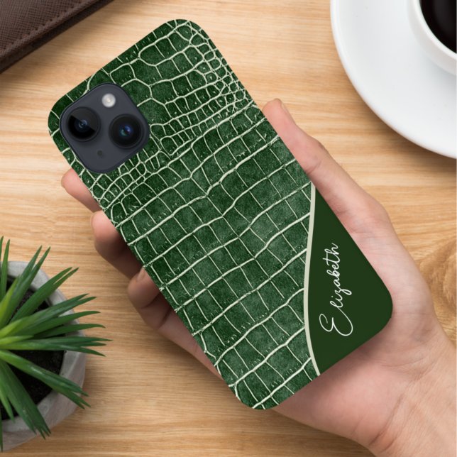 Personalised Green Crocodile Case-Mate iPhone Case (Creator Uploaded)