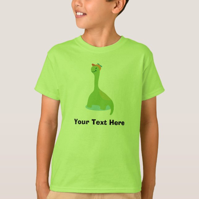 Personalised Green Dinosaur T Shirt (Front)