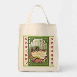 Personalised Green Easter Bunny Planter Tote Bag