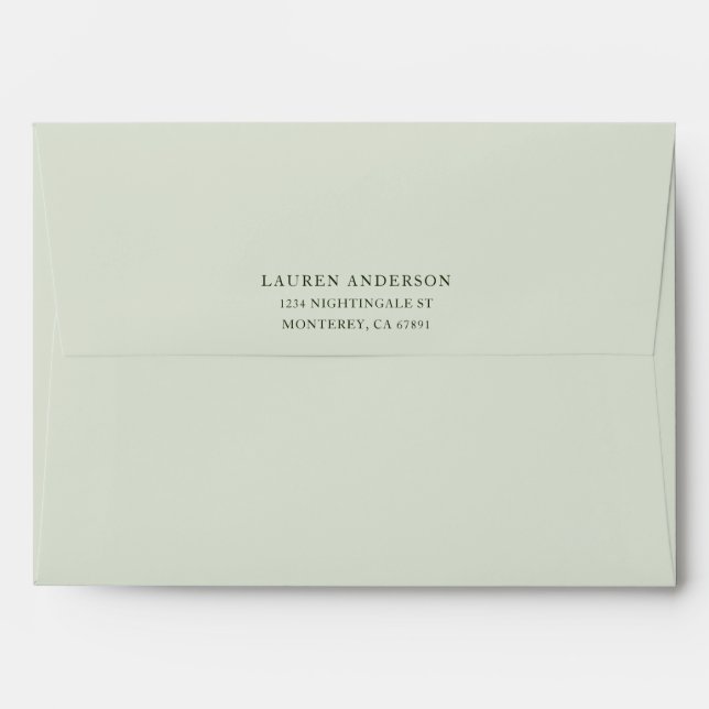 Personalised Green Envelope (Back (Top Flap))
