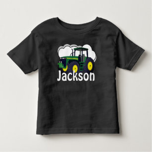 Personalised Green Farm Tractor Toddler T-Shirt