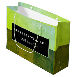 Personalised Green Gift Paper Bag