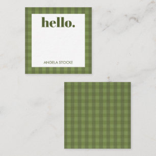 Personalised Green Gingham Card
