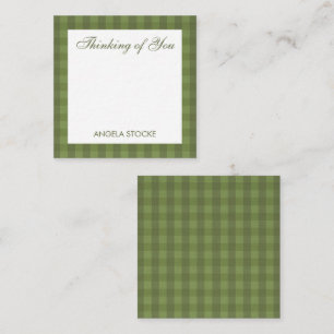 Personalised Green Gingham Card