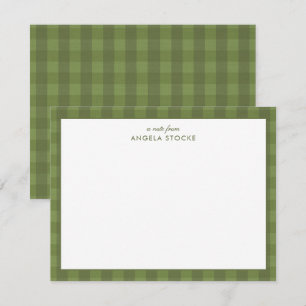 Personalised Green Gingham Card