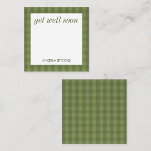 Personalised Green Gingham Card