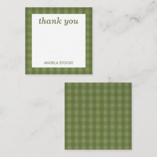 Personalised Green Gingham Card
